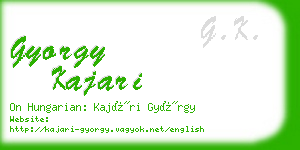 gyorgy kajari business card